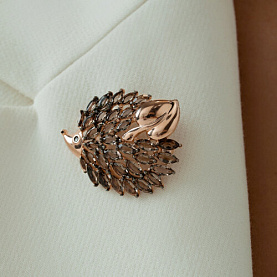 Брошь SOKOLOV - Серебро 925, Раухтопаз, Эмаль (арт. 92040071)