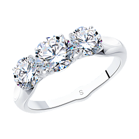 Кольцо SOKOLOV - Серебро 925, Фианит (арт. 94012675)