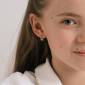 Серьги ЮФ Династия - Золото 375, Фианит (арт. 000622-5102)