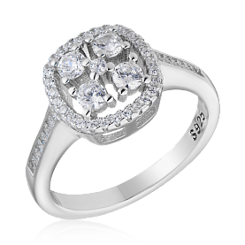 Кольцо Альфа-Карат - Серебро 925, Фианит (арт. SET16888R)