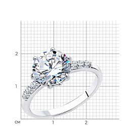 Кольцо SOKOLOV - Серебро 925, Фианит (арт. 94013547)