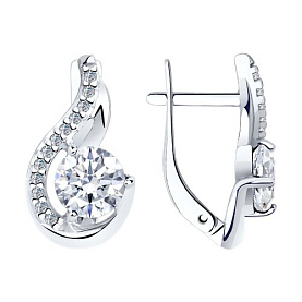 Серьги Diamant - Серебро 925, Фианит (арт. 94-120-00013-1)