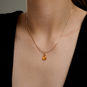 Подвеска SOKOLOV - Золото 585, Цитрин (арт. 733023)