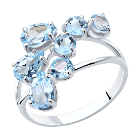 Кольцо SOKOLOV - Серебро 925, Топаз (арт. 92010008)