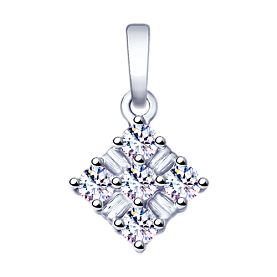 Подвеска SOKOLOV - Серебро 925, Фианит (арт. 94032112)