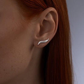 Серьги SOKOLOV - Серебро 925, Фианит (арт. 94021850)