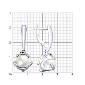 Серьги SOKOLOV - Серебро 925, Жемчуг имитация (арт. 94022701)