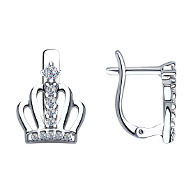 Серьги SOKOLOV - Серебро 925, Фианит (арт. 94023519)