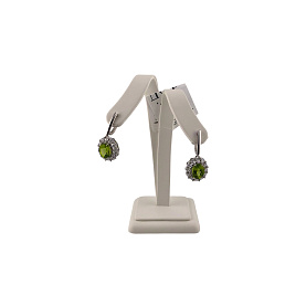 Серьги Дар - Серебро 925, Фианит, Хризолит (арт. С-5231рс40620022)