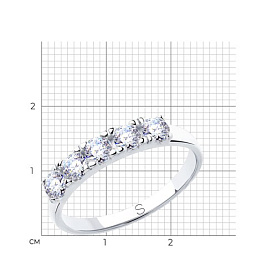 Кольцо SOKOLOV - Серебро 925, Фианит (арт. 94012895)