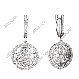 Серьги Галатея - Серебро 925, Фианит (арт. 3385.1)