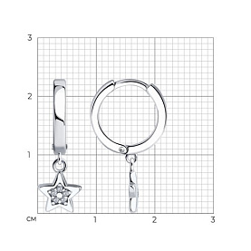 Серьги Diamant - Серебро 925, Фианит (арт. 94-121-02631-1)