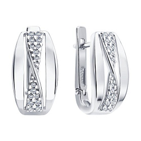 Серьги SOKOLOV - Серебро 925, Фианит (арт. 94027554)