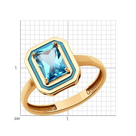 Кольцо Diamant - Золото 585, Топаз, Эмаль (арт. 51-310-02450-1)