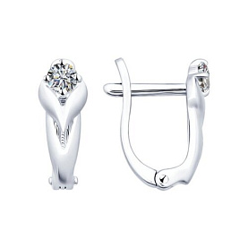 Серьги SOKOLOV - Серебро 925, Фианит (арт. 94021824)