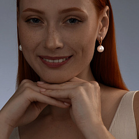 Серьги SOKOLOV - Серебро 925, Жемчуг синтетический (арт. 93021191)