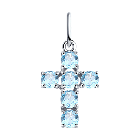 Подвеска SOKOLOV - Серебро 925, Топаз (арт. 92030714)