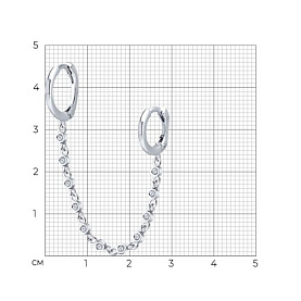Серьга SOKOLOV - Серебро 925, Фианит (арт. 94170368)