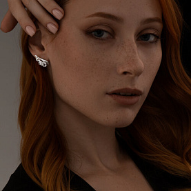 Серьги SOKOLOV - Серебро 925, Фианит (арт. 94025980)