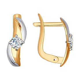 Серьги SOKOLOV - Золото 375, Фианит (арт. 027292-4)