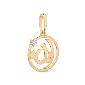 Подвеска ЮФ Династия - Золото 375, Фианит (арт. 106358-5102)