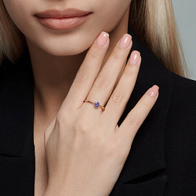 Кольцо SOKOLOV - Серебро 925, Танзанит (арт. 92012182)