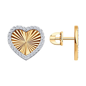 Серьги SOKOLOV - Золото 585, Фианит (арт. 0200731)