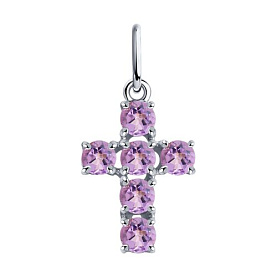 Подвеска SOKOLOV - Серебро 925, Аметист (арт. 92030716)