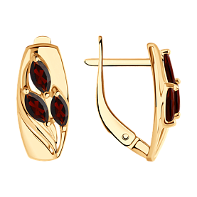 Серьги SOKOLOV - Золото 375, Гранат (арт. 37727491)