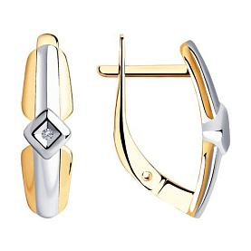 Серьги SOKOLOV - Серебро 925, Бриллиант (арт. 87020029)