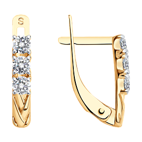 Серьги SOKOLOV - Золото 375, Фианит (арт. 027574-4)