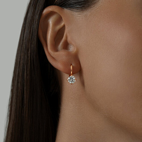 Серьги SOKOLOV - Серебро 925, Фианит (арт. 93020048)