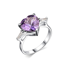 Кольцо Дар - Серебро 925, Синтетический александрит, Фианит (арт. К-3751рс946200)