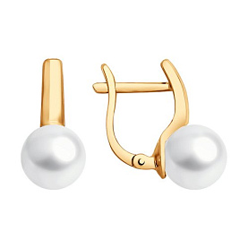 Серьги SOKOLOV - Серебро 925, Жемчуг имитация (арт. 93021185)