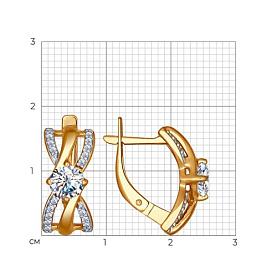 Серьги SOKOLOV - Серебро 925, Фианит (арт. 93020760)