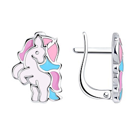 Серьги SOKOLOV - Серебро 925, Эмаль (арт. 94024340)