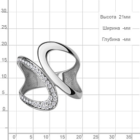 Кольцо Аквамарин - Серебро 925, Фианит (арт. 600519А.5)