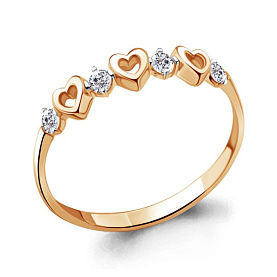 Кольцо Аквамарин - Золото 375, Фианит (арт. 67108.8)