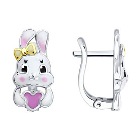 Серьги SOKOLOV - Серебро 925, Эмаль (арт. 94027107)