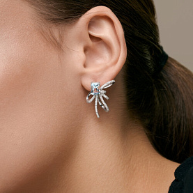 Серьги SOKOLOV - Серебро 925, Аметист, Фианит (арт. 92023301)