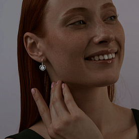 Серьги SOKOLOV - Серебро 925, Фианит (арт. 94023077)