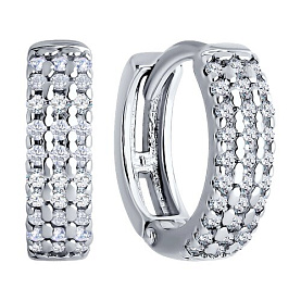 Серьги SOKOLOV - Серебро 925, Фианит (арт. 94026691)