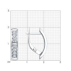 Серьги Diamant - Серебро 925, Фианит (арт. 94-120-01544-1)