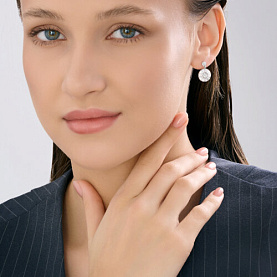 Серьги SOKOLOV - Серебро 925, Фианит (арт. 94027272)