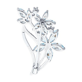 Брошь SOKOLOV - Серебро 925, Топаз, Фианит (арт. 92040128)