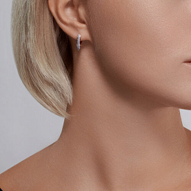 Серьги SOKOLOV - Золото 585, Фианит (арт. 51-120-02076-2)