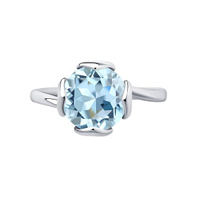 Кольцо SOKOLOV - Серебро 925, Топаз, Фианит (арт. 92011793)