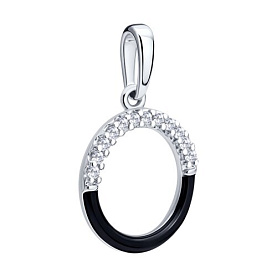 Подвеска Diamant - Серебро 925, Фианит, Эмаль (арт. 94-130-00241-2)