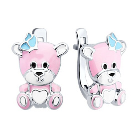 Серьги SOKOLOV - Серебро 925, Эмаль (арт. 94026769)