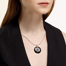 Подвеска Diamant - Серебро 925, Керамика, Фианит (арт. 94-130-01261-1)